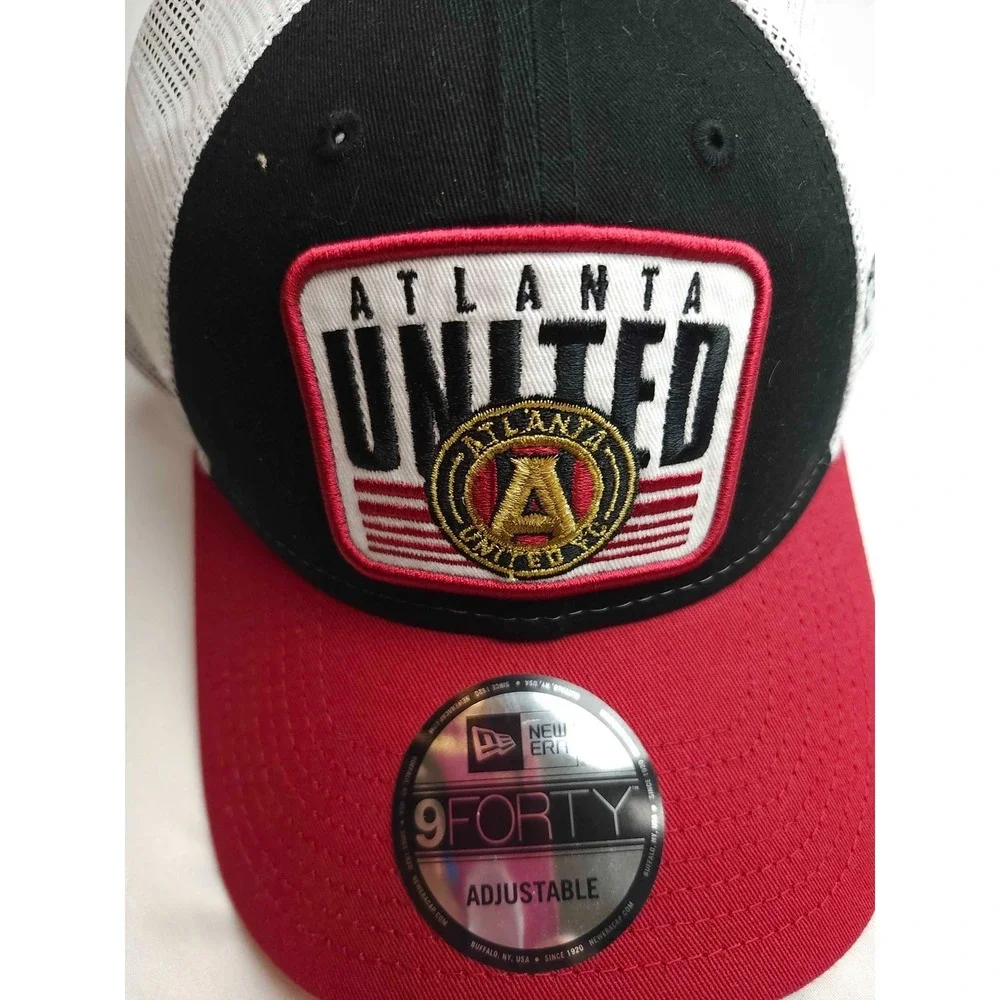 New Era 9FORTY Atlanta United FC Hat Cap MLS Trucker Adjustable Red Black White